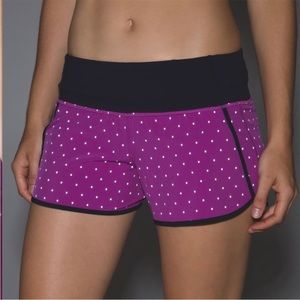 Lululemon Run Times Reflective Shorts Ultra
Violet Silver Diamond Size 8 Running